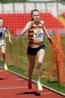 Sophie Montgomery (Blaydon) lwins the under-17s800 metres.